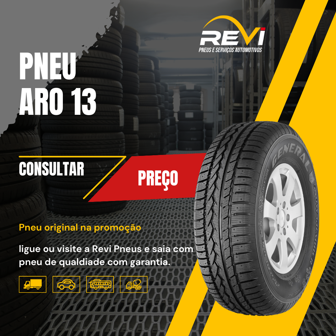 Pneu aro 13 em promoção Revi Pneus Águas Lindas